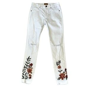 DRIFTWOOD Jackie Floral Print Distressed Skinny Jeans